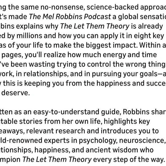 The Let Them Theory: A Life-Changing Tool Mel Robbins Brand New Jacket Hardback - Picture 3 of 5